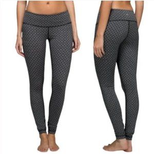 LULULEMON Wunder Under Pant Full On Luon in Tri Geo Silver Spoon Black SIze 4